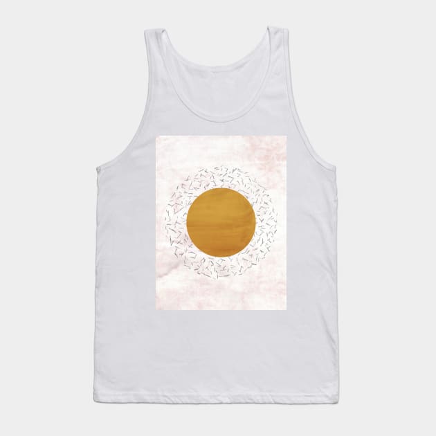 Abstract mustard circle Tank Top by WhalesWay